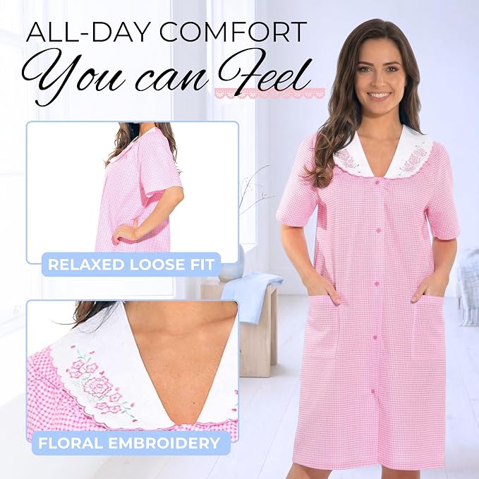 Dreamcrest Short Sleeve Duster Housecoat