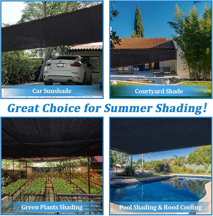 Riare 20x40 FT Pool Leaf Net Cover - Heavy-Duty Rectangle Mesh Pool Cover with Reinforced Grommets for Inground and Above Ground Winter Swimming Pools Cover for Catch Leaves, Blocks Debris