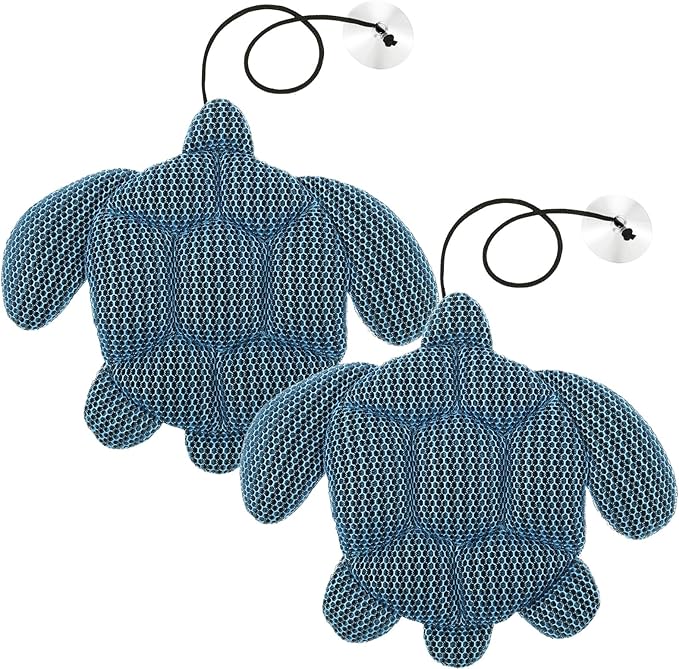 2Pcs Turtle Shape Hot Tub Scum Absorber, Floating Spa Scum Balls for Hot Tub, Reusable Oil Absorbing Sponge for Pool Spa Accessories
