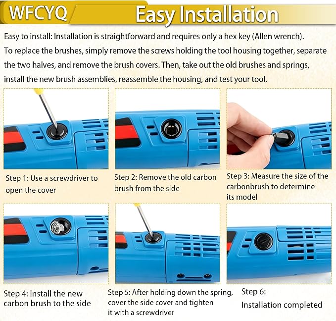 2610024715 Carbon Brush Sets Compatible with Dremel 4200 Rotary Tool (8 pcs)