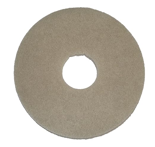 Bissell BigGreen Commercial 437.049BG-C Scrub Pad for BGEM9000 Easy Motion Floor Machine, 12", Brown (Pack of 5)