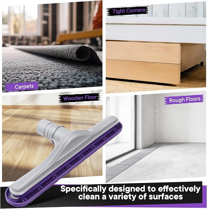 Replacement Floor Tool Compatible with ProTeam 101446 E-Z Glide Backpack Vacuum,Compatible with Hoover C2401, 14" Multi-Surface Brush for Commercial Cleaner(2 Pack,Nylon Brush)