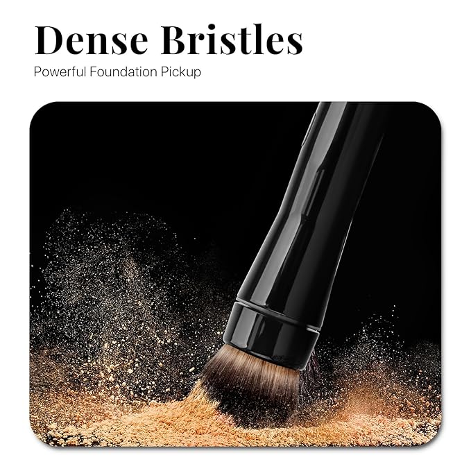360° Electric Rotating Makeup Brush Set, 5 Vegan Brush Heads, Rechargeable Blending Face Brushes For Foundation, Blush, Powder, Bronzer, Contour, Highlight & Airbrush Finish, Flat Kabuki Brush
