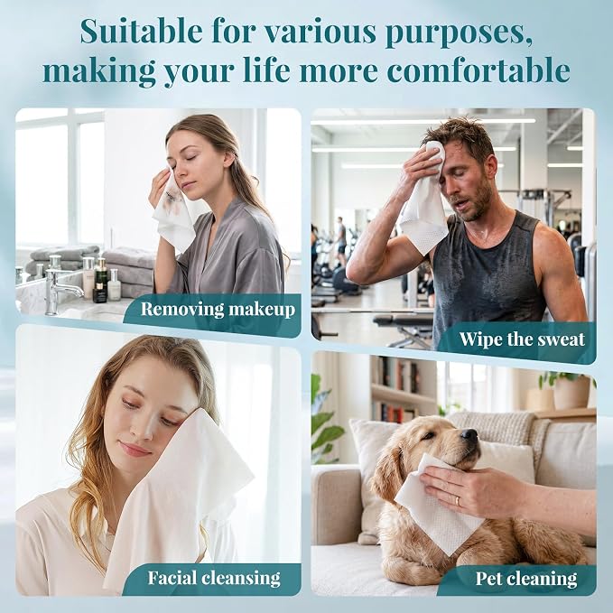 Towel Refills for Hot Towel Dispenser, Towels for Hot Face Towel Heater Machine, 80Pcs Disposable Compressed Face Towels (4 Buckets)