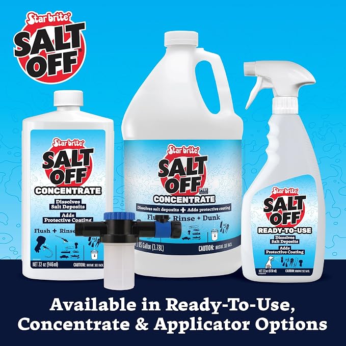 STAR BRITE Salt Off Concentrate - Ultimate Salt Remover Wash & Marine Engine Flush for Boats, Vehicles, Trailers, and More - 32 OZ (093932)