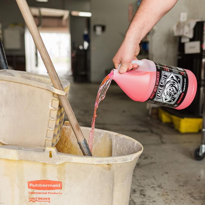 Eagle Grit Heavy Duty Degreaser – 1 Gallon Industrial Strength Concentrated Cleaner – High pH, Solvent-Free & Biodegradable – Zero VOC Floor & Surface Degreaser for Concrete, Tools, Engines – USA Made