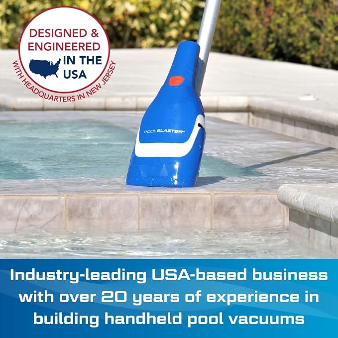 NEW 2026 Pool Blaster Aqua Broom Recharge G2 - Cordless Spa & Hot Tub Vacuum, Integrated One-Piece Design, Double Debris Capacity, Rechargeable Lithium-Ion, 40 Min Runtime