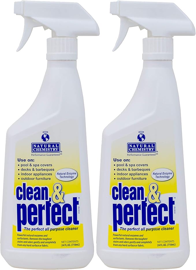 Natural Chemistry Clean & Perfect, 22 oz, Pack of 2, Powerful All Purpose Cleaner, Naturally Based SMARTZyme Technology and Surfactants, Versatile Cleaner