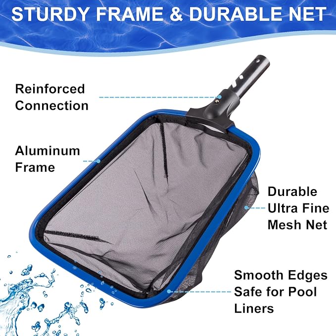 POOLAZA Deluxe Swimming Pool Cleaning Kit & Pole