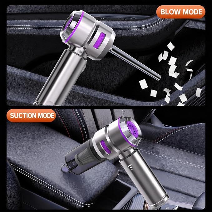 Car Vacuum/Air Duster Cordless - 22000Pa Super Power 4-in-1 Handheld Vacuum, Mini Portable Car Vacuum& Air Duster & Air Blower & Pump with 10 Cleaning Nozzle Tools for Car, Home, Office, Pet Hair