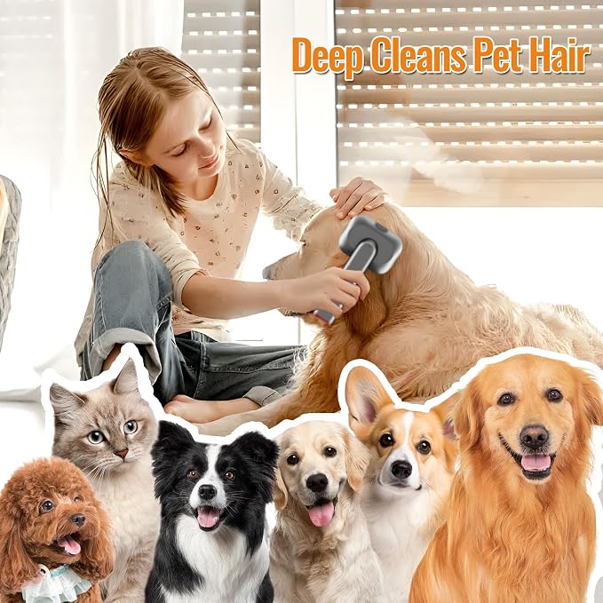 Pet Grooming Kit Dog Hair Vacuum Attachment Fits Dyson V7 V8 V10 V11 V15, Pet Hairs Parts Head Replacement,Effective Grooming & Cleaning, Hair Grooming Tools for Dog and Cat, 5 Pack