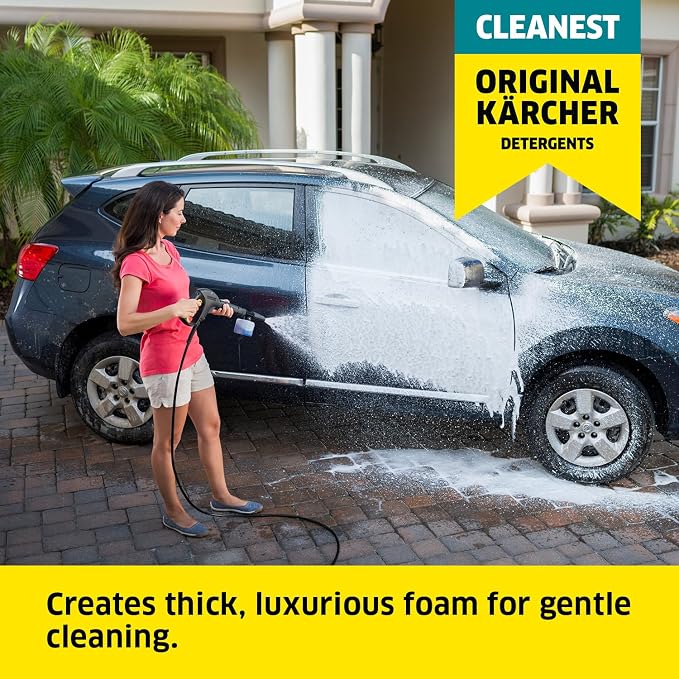 Kärcher 1700 PSI K 2 Electric Pressure Washer Bundle with 26' Hose, 2 Spray Wands, Vehicle Detergent and Wax - 1 Gallon