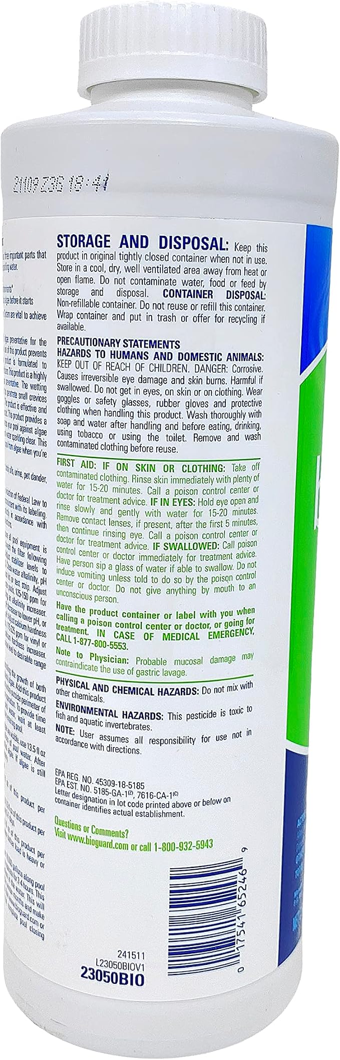 BioGuard Back Up 2 (1 qt) (2 Pack)