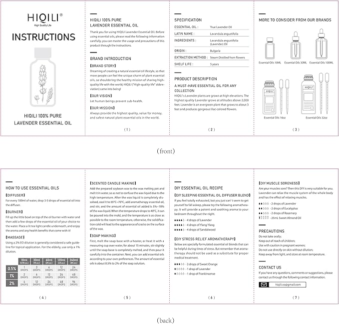 HIQILI Lavender Essential Oil Large Capacity, 100% Natural for Aromatherapy, DIY Candle & Soap Making, Skin Moisturizing. Suitable for Hotels, DIY Studios, Spas and Hair Salons - 500ml/16 fl oz