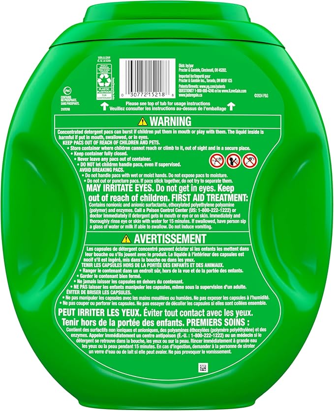 Gain Flings Laundry Detergent Pacs with Odor Defense, 102 Count, Super Fresh Blast Scent, HE 3in1 Detergent Pacs with Febreze and Oxi