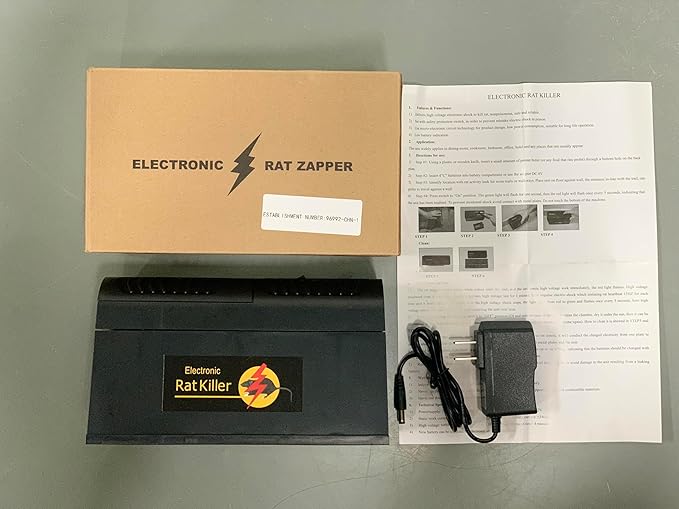 2 Pack High Voltage Electric Mouse Trap Zapper, Instantly Kills Mice & Rats, No Touch Reusable Indoor Rodent Killer for Home, Kitchen, and Commercial Use