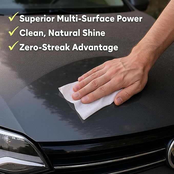 PAPILION Metal Surface Cleaning Wipes – 12 Pack x 50 Sheets | Ideal for Stainless Steel, Chrome & Aluminum | Removes Dirt, Smudges & Fingerprints | Streak-Free, Flip-Top Pack
