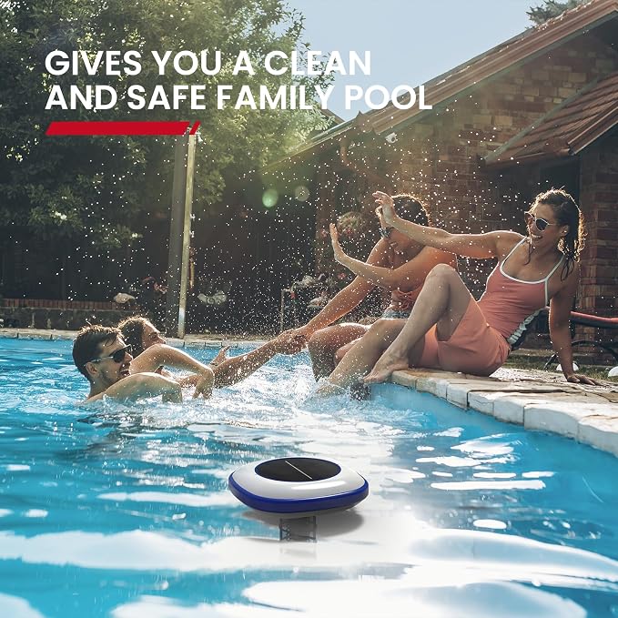 Enhulk PI25 Solar Pool Ionizer, Floating Copper Ionizer for Pool - Cleans Pools Up to 45,000 Gallons, Ideal for Above Ground, In-Ground Pools, Spas, and Hot Tubs