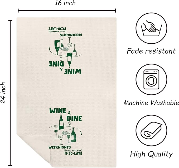 Italian Kitchen Towels Set 3, Italian Kitchen Decor, Bar Towels for Kitchen Bartender, Retro Dish Towels for Hand Towels for Kitchen, Aesthetic Kitchen Decor, 16x24 Inch