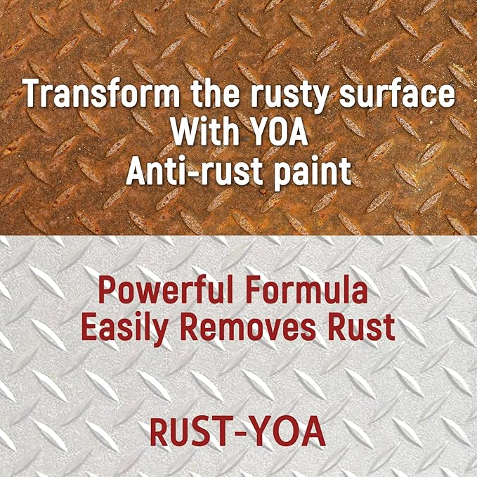 YOA Metal Rust Protective Paint, Matte Blue 32oz. Suitable For Metal, Trailer And Truck Frames, Cargo Boxes, Car Chassis, Boats, Etc. Ultra Powerful Rust Remover, Inhibitor, Converter
