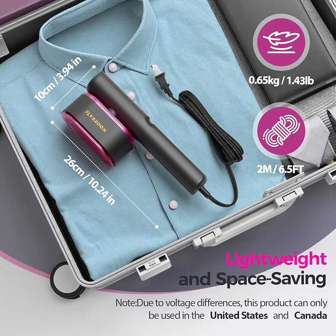 Travel Steamer for Clothes, 1200W Portable Steamer ๏ผ Iron 2 In 1, 13s Heat Up, LED Touch Display with 5 Modes, Large Ceramic Heat Panel, 110ml Tank, Garment Steamer for Home and Travel ๐๐๐๐