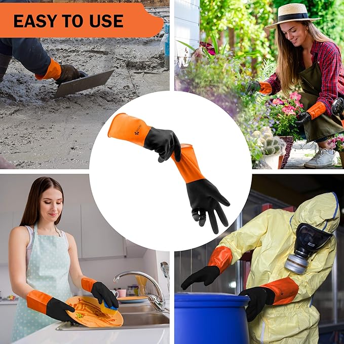 Latex Chemical Gloves Multi-Size Bundle - Avaialble in Large & Medium