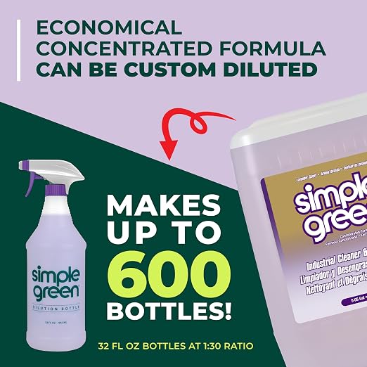 Simple Green Industrial Cleaner and Degreaser Lavender Scent 5 Gallon