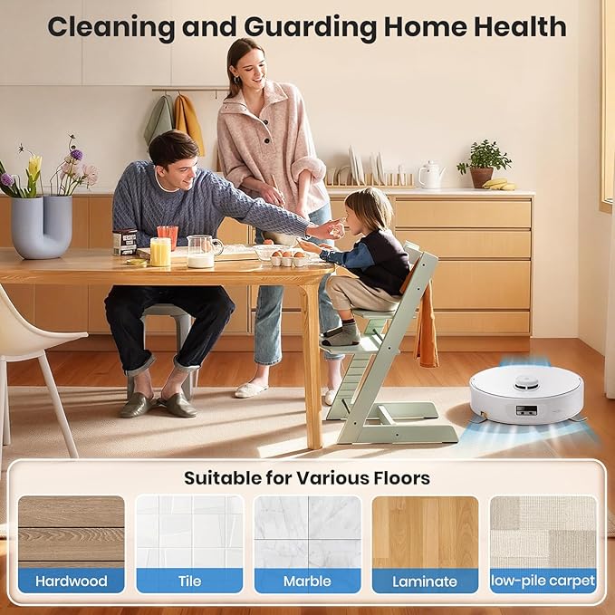 Roller Brush and HEPA Filter Replacement Compatible with Roborock Qrevo Curv 2 Flow Robot Vacuum Cleaner,4 Main Brush,2 Roller Mop Cloth, 4 HEPA Filter,6 Side Brush,6 Dust Bag,Accessories Parts Kit
