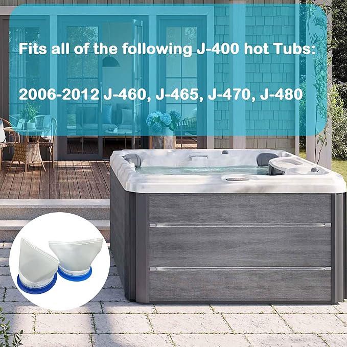 for HTCPSD 2540-389 Replacement Hot Tub Sundance Filter Part: Pro-Polish 5" Filter Bag (2 Pack) Fits All of the Following J-400 hot Tubs