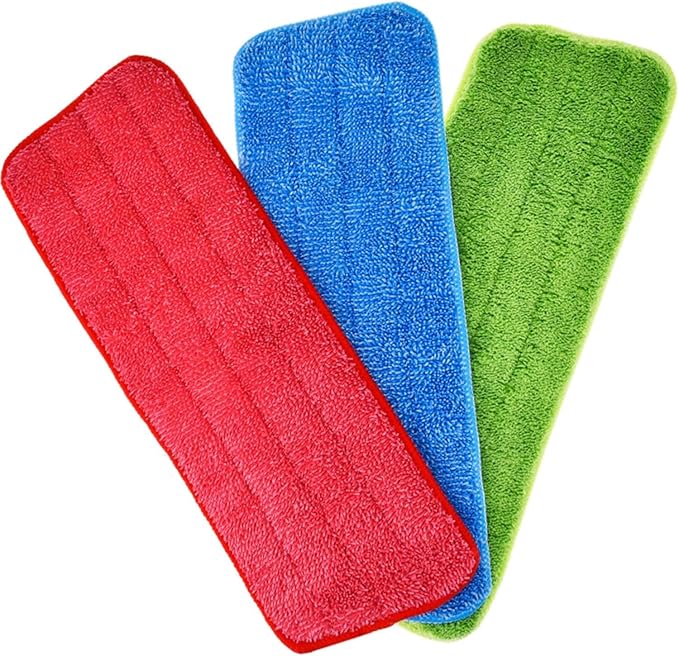 2 Pack Reusable Microfiber Mop Pads Mop Replacement Heads Cleaning Pad for Wet Dry Reveal Mops Pads