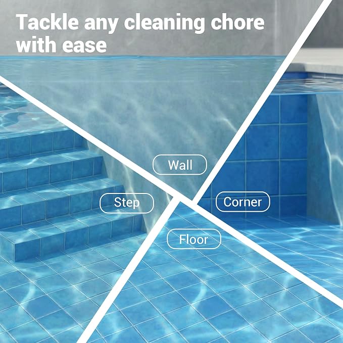 Cordless Hot Tub Vacuum, Rechargeable Handheld Pool Vacuum for Above Ground Pools, Removes Sand & Debris from Spas, Hot Tubs & Small Pools (Sky Blue)