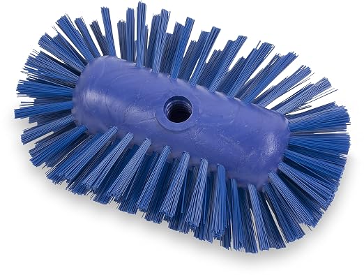 SPARTA Tank and Kettle Scrub Brush Heavy-Duty Tile Brush, Color-Coded and Handle Compatible (Sold Separately) for Optimal Access In Spacious Containers, Plastic, 5.5 X 9.5 Inches, Blue, (Pack of 2)