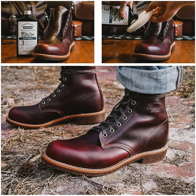 Leather Milk Leather Water Repellent and Protector - Water Protectant No. 3 - All Natural, Non-Toxic Water Proofer and Liquid Sealant. Made in the USA. 2 Sizes. Includes Premium Applicator Pad!