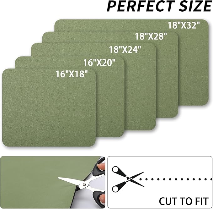 HotLive Dish Drying Mat for Kitchen Counter, Heat Resistant Drainer Mats with Non-slip Rubber Backed, Hide Stain Kitchen Super Absorbent Draining Mat, Easy to Clean Dish Rack Pad, Green 18"x32"
