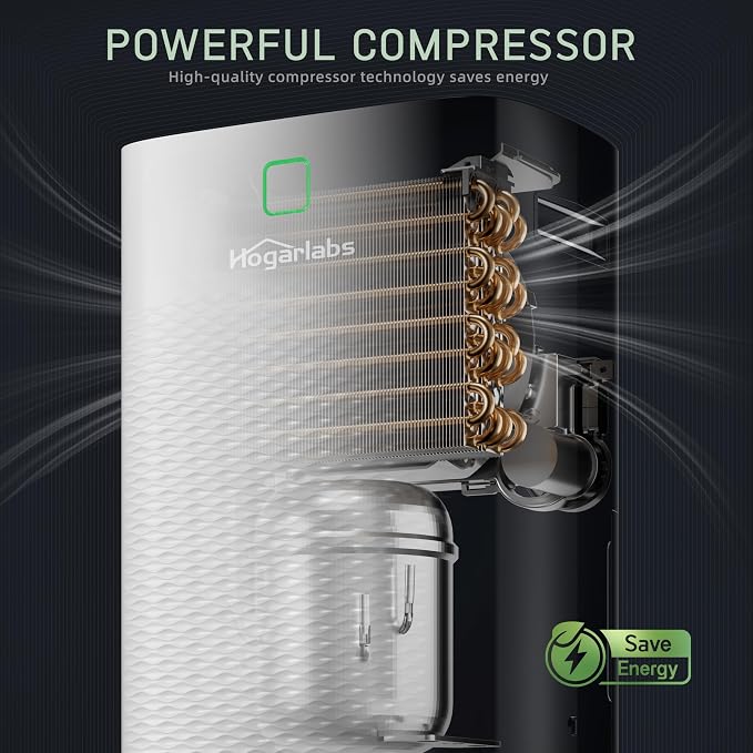 Hogarlabs 50 Pint Dehumidifier for Basement & Whole House, Covers 3500 Sq.Ft, with Drain Hose & Auto Humidity Control, Quiet for Bedroom, Bathroom, Garage, Large Room Dehumidifier.