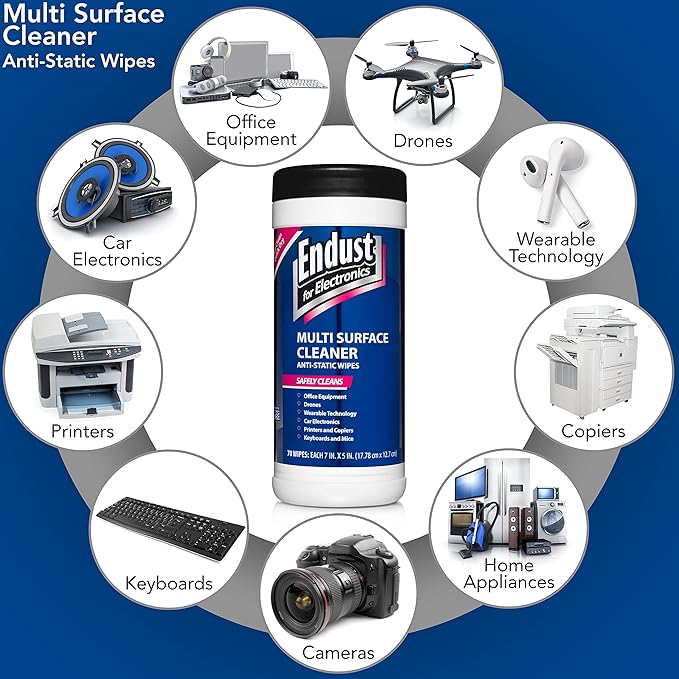 ENDUST 259000 Anti-Static Pop-Up Wipes (70-ct)