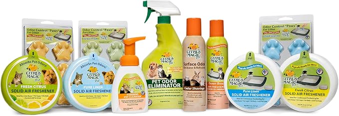 Citrus Magic Natural Odor Eliminator Air Freshener Spray (Orange Blast) and Citrus Magic Pet Odor Absorbing Solid Air Freshener