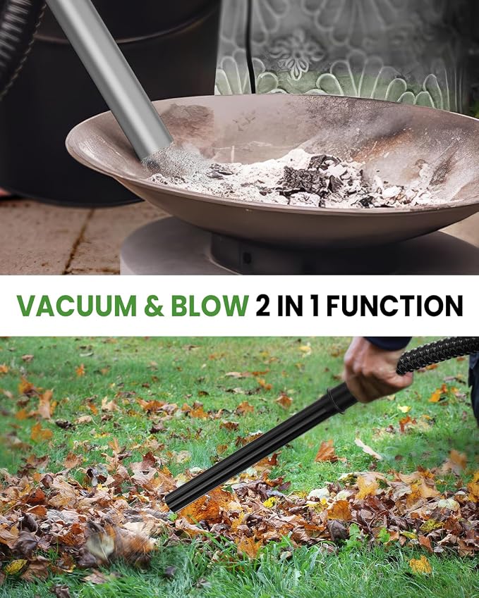 Ash Vacuum(Green) + One More Hepa Filter