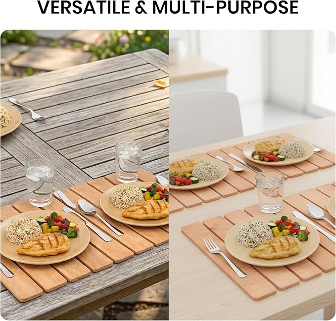 Large Stone Drying Mat 24"x16" โ Diatomaceous Earth Stone Dish Drying Mat โ Foldable, Ultra-Absorbent & Quick-Drying Countertop Protector for Cups, Plates, Utensils & Cookware - Wood Grain Textured