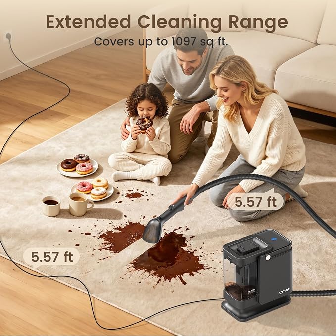 Portable Spot Carpet Cleaner Machine, Handheld Upholstery Deep Cleaner, for Household Couch Mattress Fabric Stain Removal Indoor Spot Cleaning Device