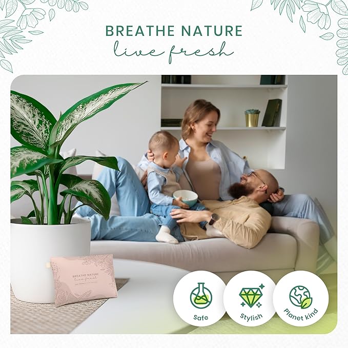 Activated Bamboo Charcoal Bags Odor Absorber for Strong Odor (6 Pack) - Air Purifying Bag & Closet Deodorizer - Car Odor Eliminator - Bamboo Charcoal Freshener for Home, Car, Bathroom & Shoes