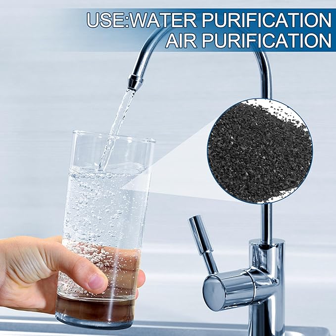 6.6 Lbs Bulk Activated Charcoal Water Distiller Charcoal Filters Media for Filtration,Coconut Hull Granular Activated Carbon