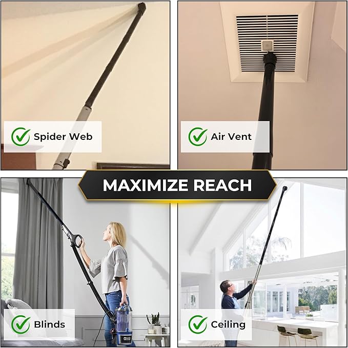 For Miele Vacuum Attachments Accessories plus 1-3/8'' Vacuum Extension Wands and Adapter Compatible with Miele C1 C2 C3 Vacuum Cleaners - Household Cleaning Attachment Kit