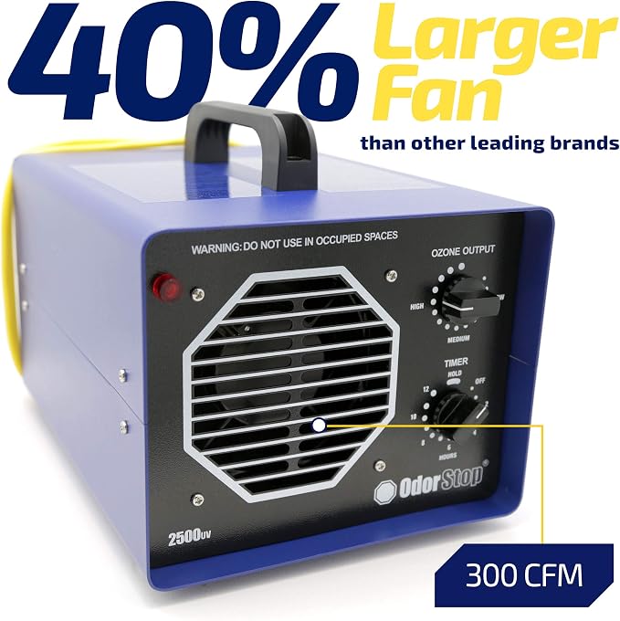 OdorStop OS3500UV Professional Grade Ozone Generator Ionizer for Areas of 3500 sq ft and above