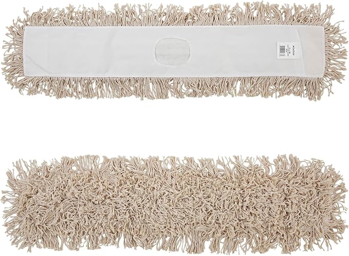 Boardwalk Cotton Dry Mopping Kit, 36 x 5 Natural Cotton Head, 60" Natural Wood Handle