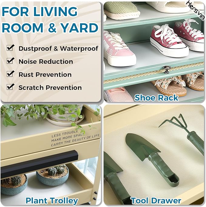 Hersvin Shelf Liners 24 in x 20 ft Drawer Mats Non-Adhesive Cupboard Protector Kitchen Cabinet Lining Fridge Liner (Clear/Diamond)