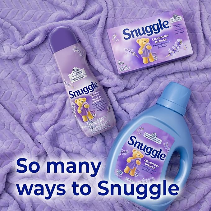 Snuggle In Wash Scent Booster, 21 Oz, 4 Pack, Lavender Breeze, Laundry Beads for Long-Lasting Freshness, Fragrance Enhancer for Clothes, Bedding & Activewear, HE Safe