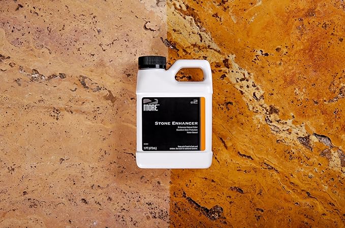 MORE Stone Enhancer, Penetrating Sealer to Enhance Color and Texture, Works on Marble, Granite and Nat1ural Stone - Water Based Formula (5 Gallon)