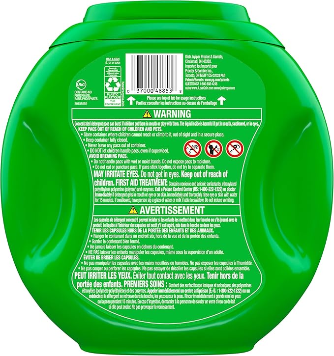 Gain Flings Liquid Washing Detergent Pacs, Now with Odor Defense + Color Guard, Original Scent, 4-In-1 Liquid Laundry Detergent Pods, Clean & Fresh, 60 Count (Packaging May Vary)