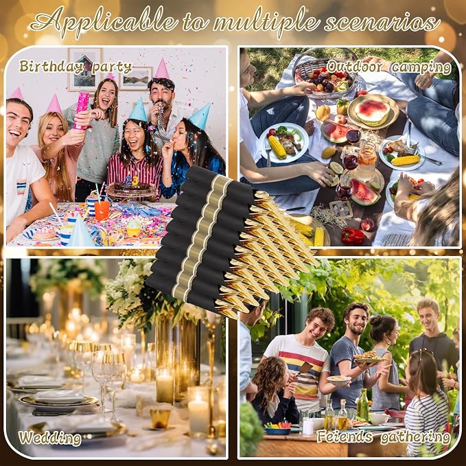 Supernal 120Pack Pre Rolled Silverware Set, Wrapped Disposable Silverware Set, Disposable Utensils Includes 120 Plastic Forks and Spoons, 120 Plastic Knives, 120 Napkins for Wedding, Birthday, Party